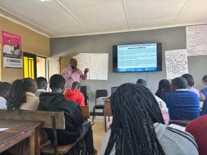 ECAP II Community Based Surveillance training session in Kabwe, slide on community participation in disease surveillance